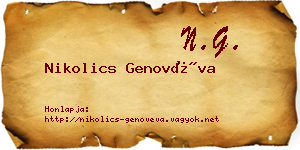 Nikolics Genovéva névjegykártya